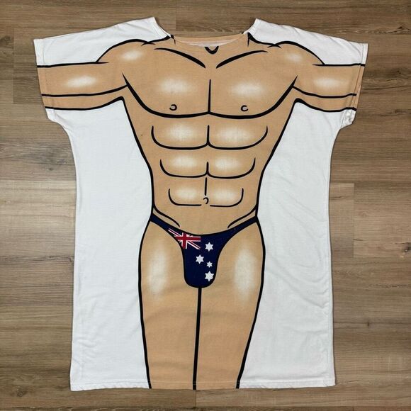 Body Dreams Other - Body Dreams One Size Bodybuilder Novelty Beach Cover Up Shirt Australia Speedo